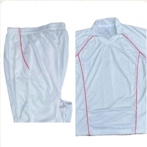 White Cricket Shirt & Trousers