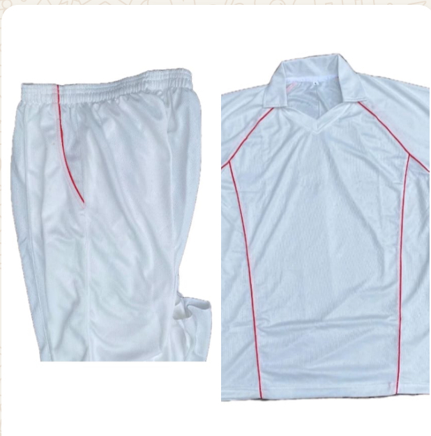 White Cricket Shirt & Trousers
