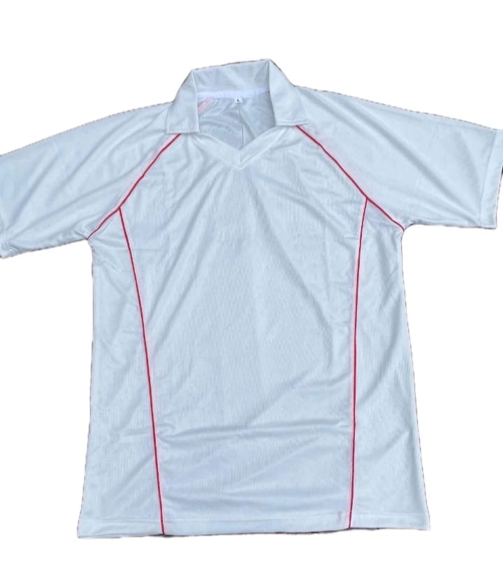 White Cricket Shirt & Trousers - Image 2